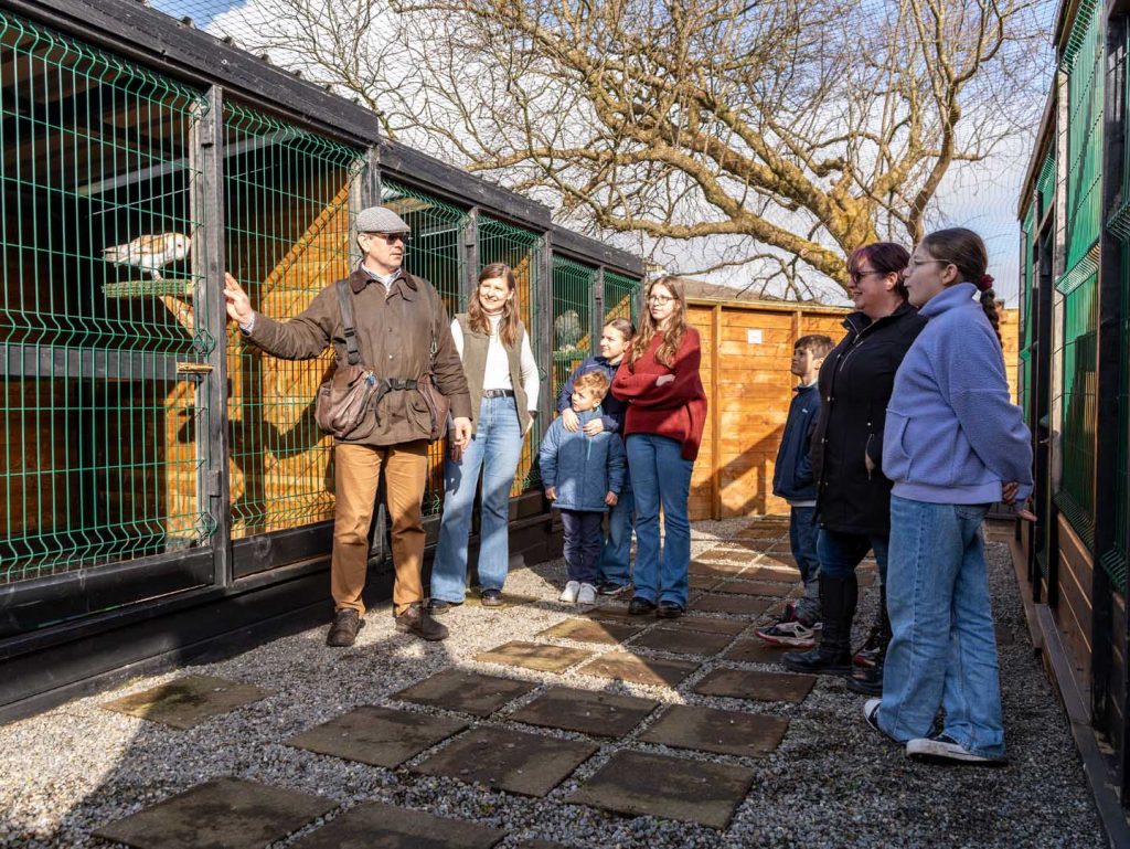 A private tour of the bird enclosures